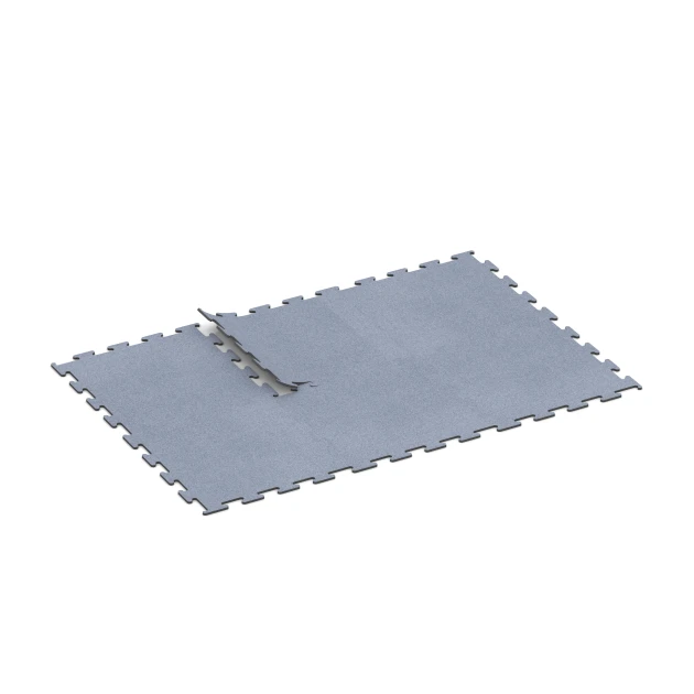 Typische Verlegung oder Einbausituation für den Artikel 6148 von WARCO - Fitness Performance Elite Træningsgulv, Farbton Disgrå in der Abmessung 100 x 100 x 1,5 cm | 1,00 m².