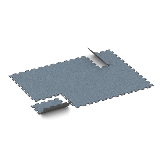 Typische Verlegung oder Einbausituation für den Artikel 6164 von WARCO - Fitness Performance Elite Træningsgulv, Farbton Ældet sølv in der Abmessung 50 x 50 x 1 cm | 0,25 m².