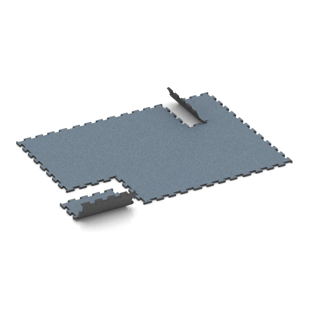Typische Verlegung oder Einbausituation für den Artikel 6168 von WARCO - Fitness Performance Elite Træningsgulv, Farbton Ældet sølv in der Abmessung 50 x 50 x 2 cm | 0,25 m².