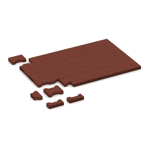 Typische Verlegung oder Einbausituation für den Artikel 4460 von WARCO - Belægningssten, Farbton Murstenrød in der Abmessung 20 × 16,5 × 4,3 cm | 0,0278 m².