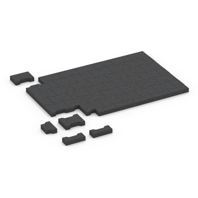 Typische Verlegung oder Einbausituation für den Artikel 7068 von WARCO - Belægningssten, Farbton Antracit in der Abmessung 20 x 16,5 x 4,5 cm | 0,0278 m².