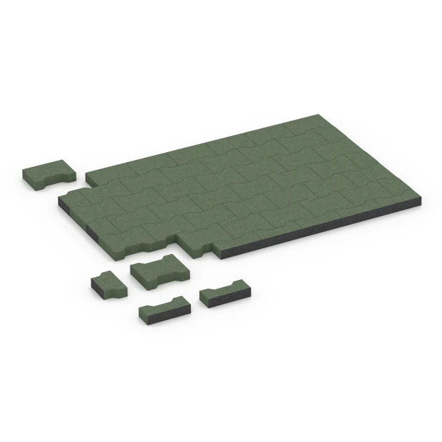 Typische Verlegung oder Einbausituation für den Artikel 7070 von WARCO - Belægningssten, Farbton Græsgrøn in der Abmessung 20 x 16,5 x 4,5 cm | 0,0278 m².