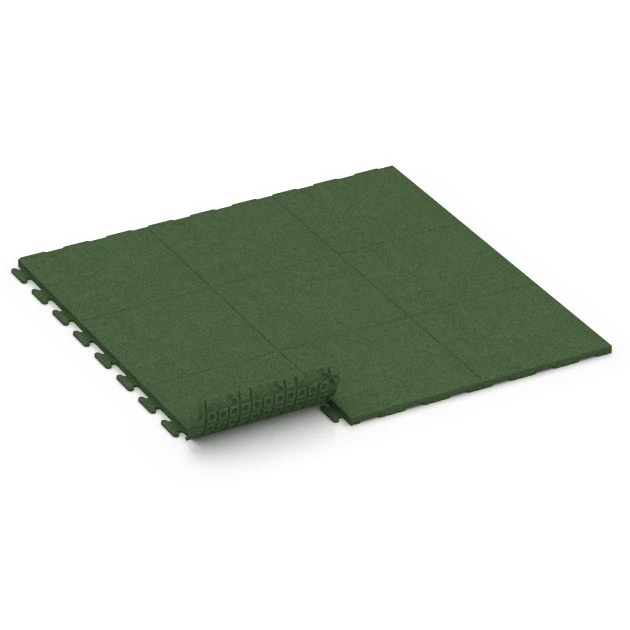 Typische Verlegung oder Einbausituation für den Artikel 7054 von WARCO - Gummiflise Linea, Farbton Græsgrøn in der Abmessung 50 x 50 x 3 cm | 0,25 m².