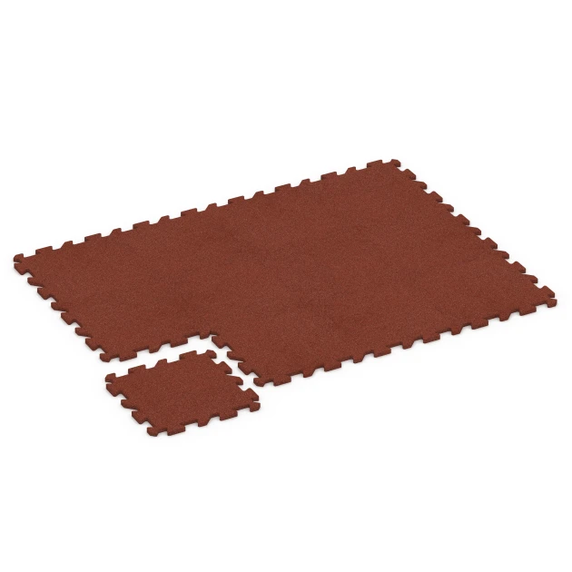 Typische Verlegung oder Einbausituation für den Artikel 6984 von WARCO - Fitnessgulv, Farbton Murstenrød in der Abmessung 50 x 50 x 2 cm | 0,25 m².