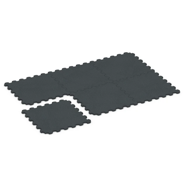 Typische Verlegung oder Einbausituation für den Artikel 6322 von WARCO - Fitness Beskyttelsesmåtte, Farbton Antracit in der Abmessung 102,5 x 102,5 x 3 cm | 1,05 m².
