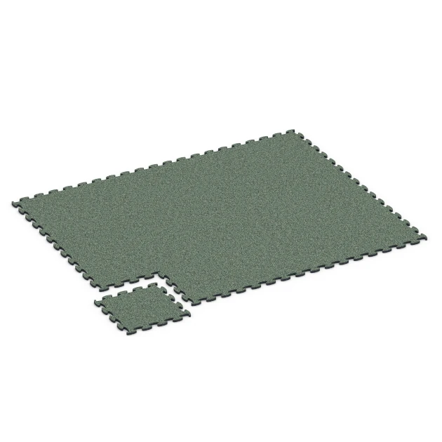 Typische Verlegung oder Einbausituation für den Artikel 6825 von WARCO - Fitness Active gulvflise, Farbton Engelsk græs in der Abmessung 44,6 x 44,6 x 1,8 cm.