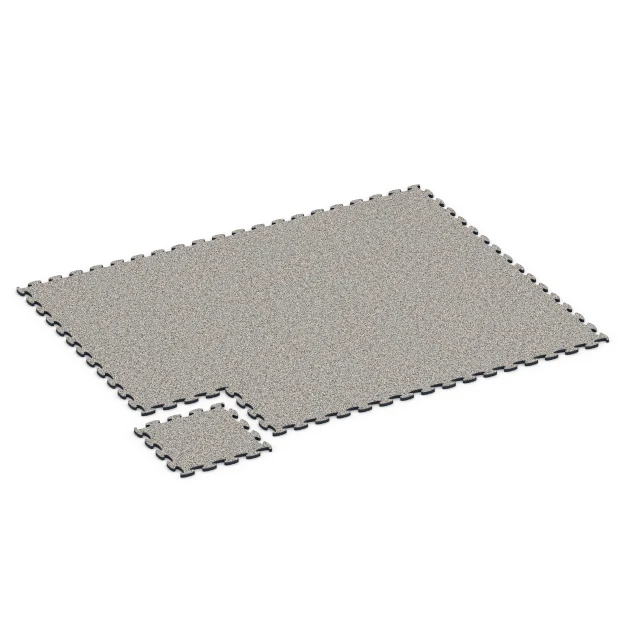 Typische Verlegung oder Einbausituation für den Artikel 6896 von WARCO - Hundesportgulv til indendørs, Farbton Grå granit in der Abmessung 44,6 x 44,6 x 1,8 cm.