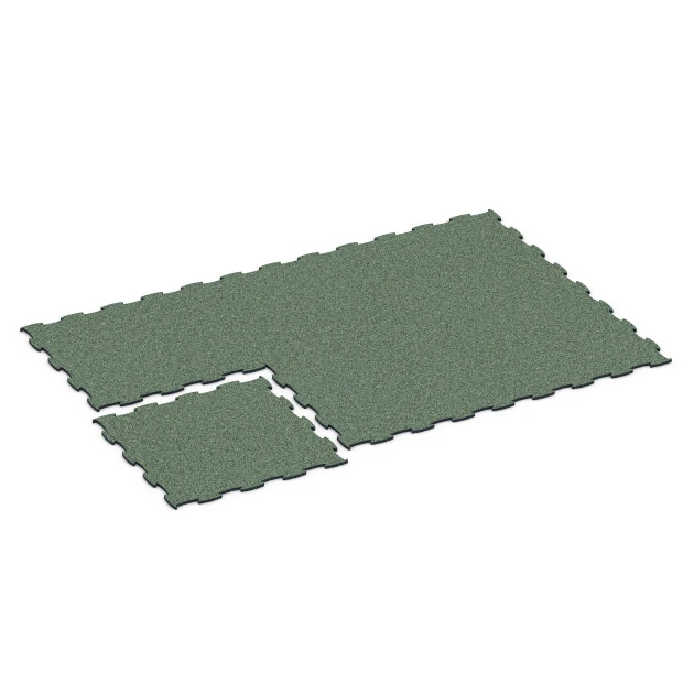 Typische Verlegung oder Einbausituation für den Artikel 6924 von WARCO - Messegulv klikflise, Farbton Engelsk græs in der Abmessung 97,1 x 97,1 × 1,8 cm.