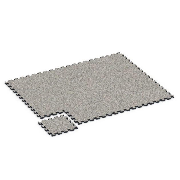 Typische Verlegung oder Einbausituation für den Artikel 6941 von WARCO - Terrasseflise i gummi, Farbton Grå granit in der Abmessung 44,6 x 44,6 × 2,8 cm.