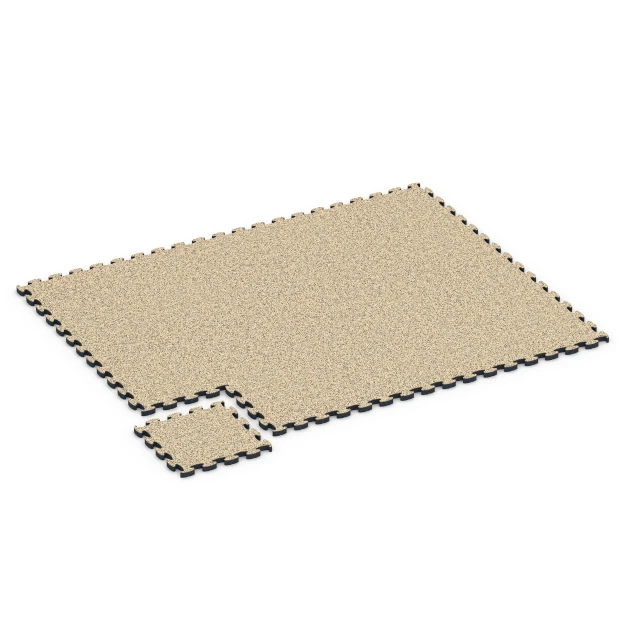 Typische Verlegung oder Einbausituation für den Artikel 6955 von WARCO - Boldbanefliser, Farbton Travertin in der Abmessung 44,6 x 44,6 × 2,8 cm.