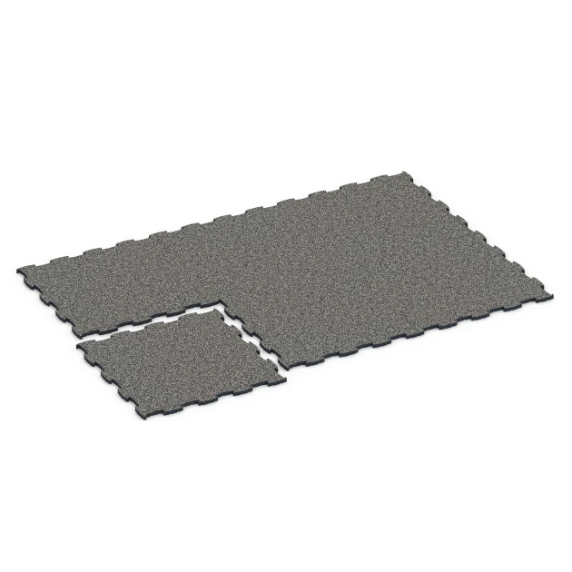 Typische Verlegung oder Einbausituation für den Artikel 6850 von WARCO - Fitness Active gulvflise, Farbton Mørkegrå granit in der Abmessung 97,1 x 97,1 x 2,8 cm.