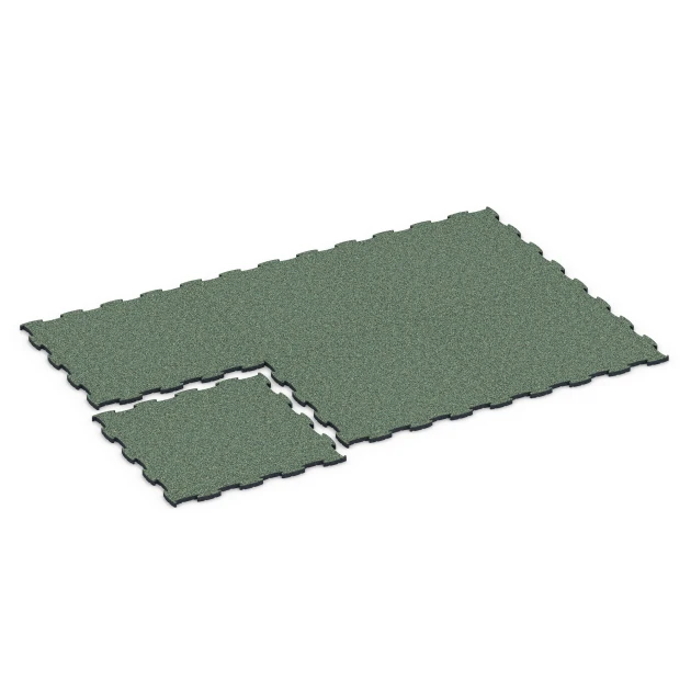 Typische Verlegung oder Einbausituation für den Artikel 6852 von WARCO - Fitness Active gulvflise, Farbton Engelsk græs in der Abmessung 97,1 x 97,1 x 2,8 cm.