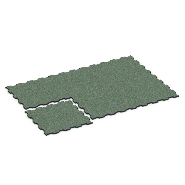 Typische Verlegung oder Einbausituation für den Artikel 6888 von WARCO - Fitnessgulv Max System, Farbton Engelsk græs in der Abmessung 97,1 x 97,1 x 2,8 cm.