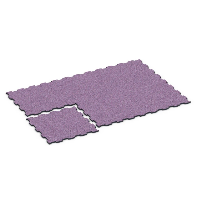 Typische Verlegung oder Einbausituation für den Artikel 6891 von WARCO - Fitnessgulv Max System, Farbton Lavendel in der Abmessung 97,1 x 97,1 x 2,8 cm.