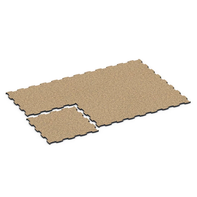 Typische Verlegung oder Einbausituation für den Artikel 6894 von WARCO - Fitnessgulv Max System, Farbton Rattan in der Abmessung 97,1 x 97,1 x 2,8 cm.