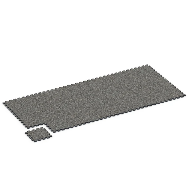 Typische Verlegung oder Einbausituation für den Artikel 6814 von WARCO - Stentæppe klikflise, Farbton Mørkegrå granit in der Abmessung 28,9 x 28,9 x 1,8 cm.