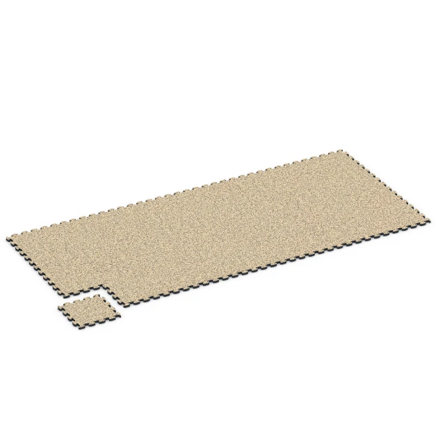 Typische Verlegung oder Einbausituation für den Artikel 6820 von WARCO - Stentæppe klikflise, Farbton Travertin in der Abmessung 28,9 x 28,9 x 1,8 cm.