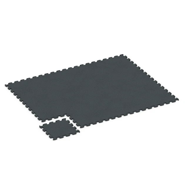 Typische Verlegung oder Einbausituation für den Artikel 6966 von WARCO - Fitness Premium studiegulv, Farbton Antracit in der Abmessung 45,9 x 45,9 x 1,8.