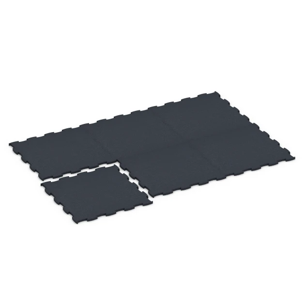 Typische Verlegung oder Einbausituation für den Artikel 6969 von WARCO - Fitness Premium studiegulv, Farbton Antracit in der Abmessung 99 x 99 x 2,8 cm.