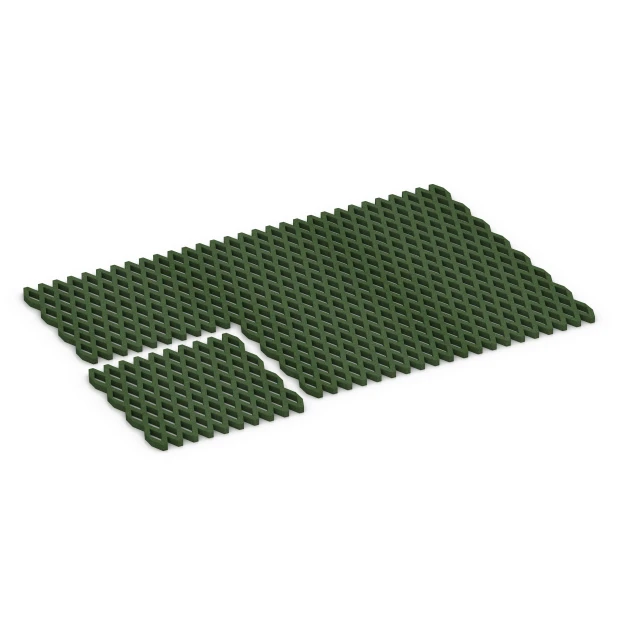 Typische Verlegung oder Einbausituation für den Artikel 7011 von WARCO - Faldsikringsgræsrist, Farbton Græsgrøn in der Abmessung 100 x 100 x 4 cm.