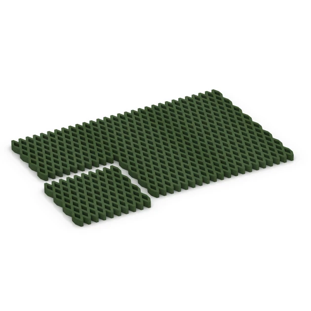 Typische Verlegung oder Einbausituation für den Artikel 7014 von WARCO - Faldsikringsgræsrist, Farbton Græsgrøn in der Abmessung 100 × 100 × 8 cm.