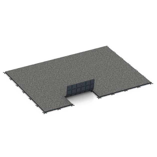 Typische Verlegung oder Einbausituation für den Artikel 7132 von WARCO - Udendørs træningsgulv, Farbton Mørkegrå granit in der Abmessung 60 x 60 x 3 cm | 0,36 m².