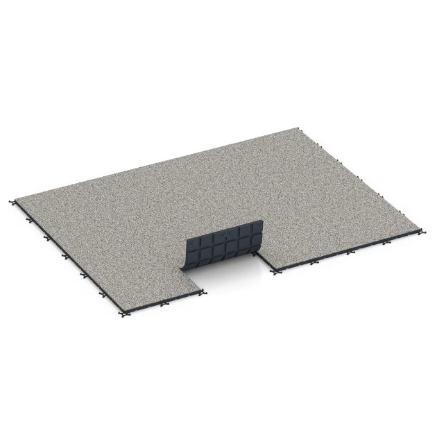 Typische Verlegung oder Einbausituation für den Artikel 7133 von WARCO - Udendørs træningsgulv, Farbton Grå granit in der Abmessung 60 x 60 x 3 cm | 0,36 m².