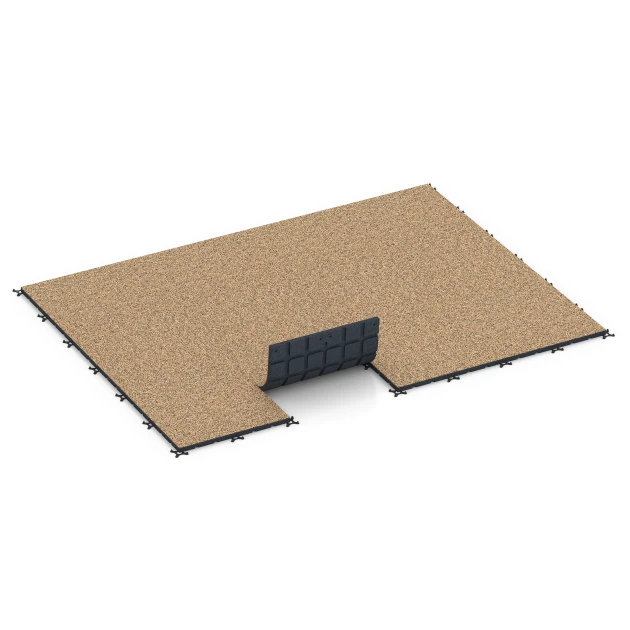 Typische Verlegung oder Einbausituation für den Artikel 7135 von WARCO - Udendørs træningsgulv, Farbton Terrakotta in der Abmessung 60 x 60 x 3 cm | 0,36 m².