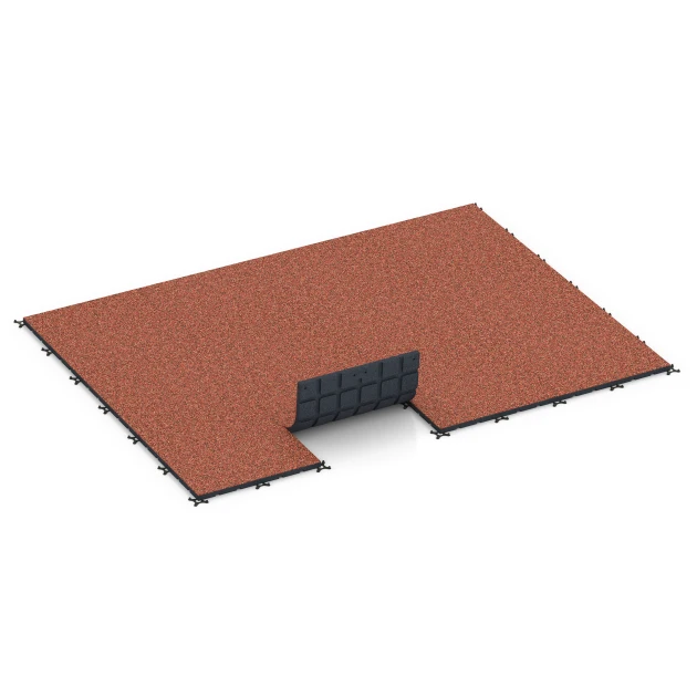 Typische Verlegung oder Einbausituation für den Artikel 7136 von WARCO - Udendørs træningsgulv, Farbton Etna in der Abmessung 60 x 60 x 3 cm | 0,36 m².