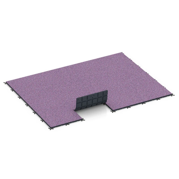 Typische Verlegung oder Einbausituation für den Artikel 7137 von WARCO - Udendørs træningsgulv, Farbton Lavendel in der Abmessung 60 x 60 x 3 cm | 0,36 m².