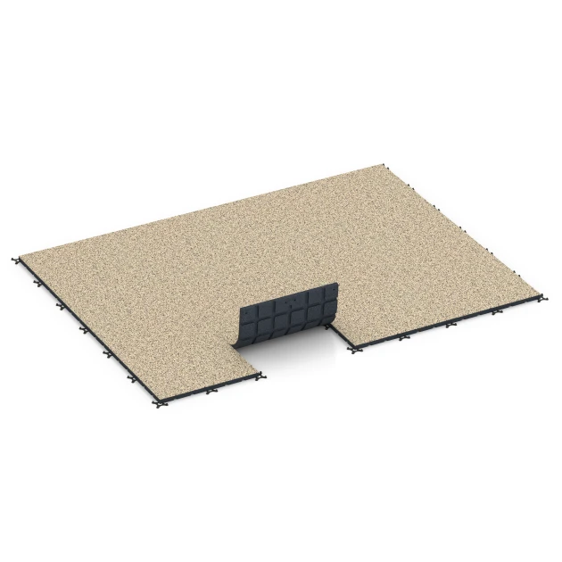 Typische Verlegung oder Einbausituation für den Artikel 7138 von WARCO - Udendørs træningsgulv, Farbton Travertin in der Abmessung 60 x 60 x 3 cm | 0,36 m².