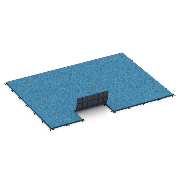 Typische Verlegung oder Einbausituation für den Artikel 7139 von WARCO - Udendørs træningsgulv, Farbton Atlanterhav in der Abmessung 60 x 60 x 3 cm | 0,36 m².
