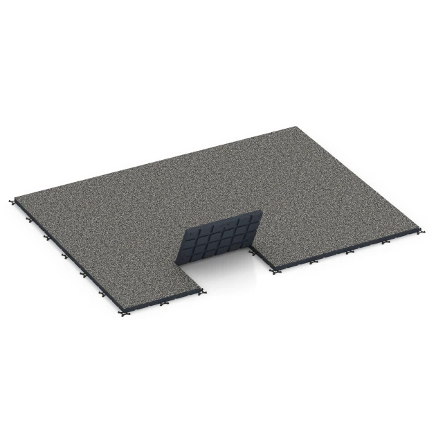 Typische Verlegung oder Einbausituation für den Artikel 7141 von WARCO - Udendørs træningsgulv, Farbton Mørkegrå granit in der Abmessung 60 x 60 x 4 cm | 0,36 m².