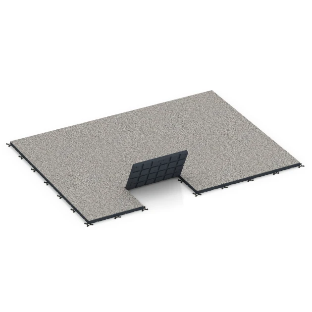 Typische Verlegung oder Einbausituation für den Artikel 7142 von WARCO - Udendørs træningsgulv, Farbton Grå granit in der Abmessung 60 x 60 x 4 cm | 0,36 m².