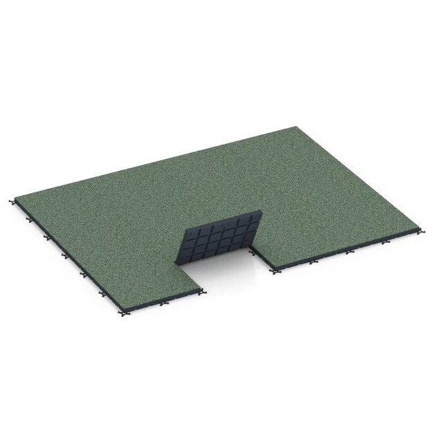 Typische Verlegung oder Einbausituation für den Artikel 7143 von WARCO - Udendørs træningsgulv, Farbton Engelsk plæne in der Abmessung 60 x 60 x 4 cm | 0,36 m².