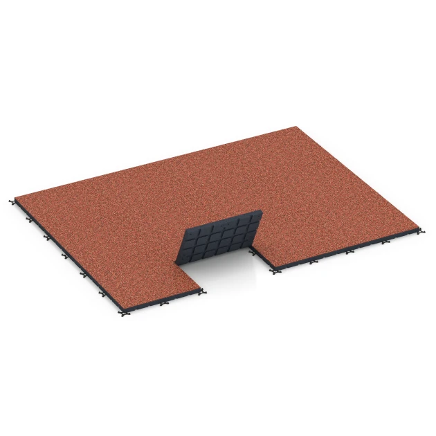 Typische Verlegung oder Einbausituation für den Artikel 7145 von WARCO - Udendørs træningsgulv, Farbton Etna in der Abmessung 60 x 60 x 4 cm | 0,36 m².
