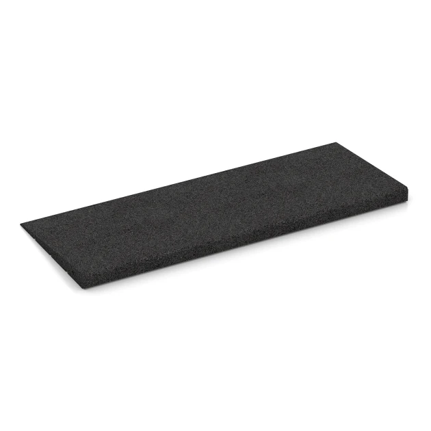 Foto der hinteren Seite vom unsymmetrischen WARCO-Formteil 2388: Tærskelrampe 75 cm, Design Antracit, Maße 75 x 30 cm | 8 < 35 mm.