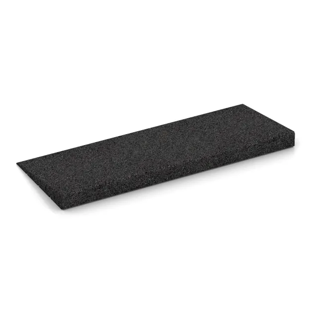 Foto der hinteren Seite vom unsymmetrischen WARCO-Formteil 2508: Tærskelrampe 75 cm, Design Anthracite, Maße 750 x 300 mm | 8 <  50 mm.