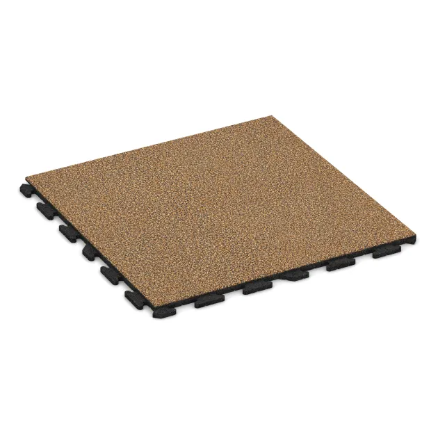 Foto der hinteren Seite vom unsymmetrischen WARCO-Formteil 1583: Spiel-Bodenbelag, Design Rattan Lounge, Maße 1000 x 1000 x 30 mm.