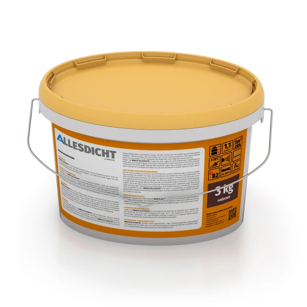 Foto der hinteren Seite vom unsymmetrischen WARCO-Formteil 0034: ALLESDICHT – Tagtæt, Design Rødbrun, Maße 3 kg | 0,9 m².