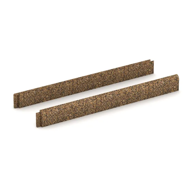 Gulvliste von WARCO im Farbdesign Rattan Lounge mit den Abmessungen 750 x 20 x 80 mm. Produktfoto von Artikel 2252 in der Aufsicht von schräg vorne.